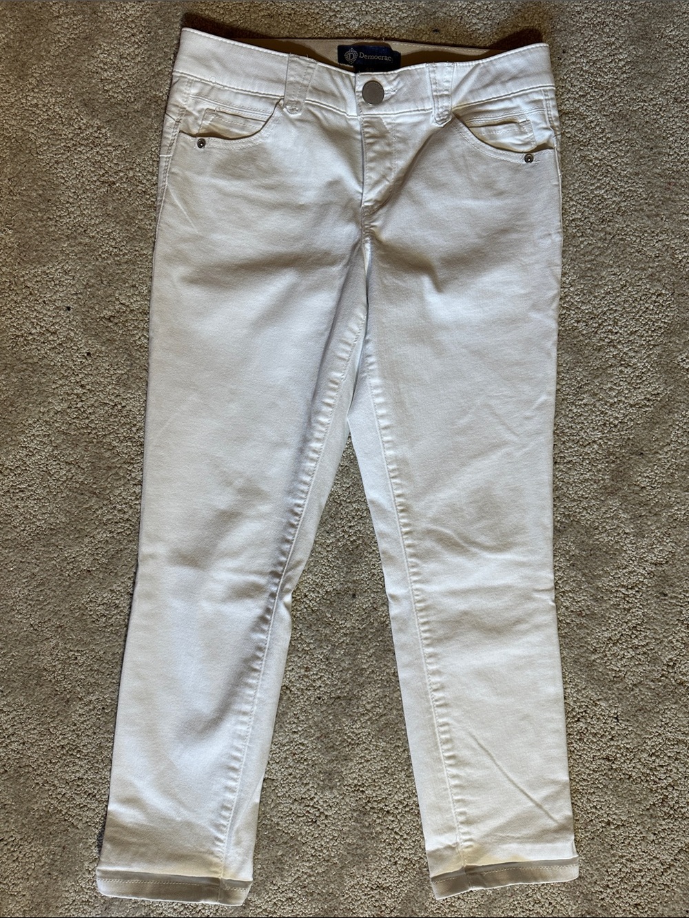 Democracy White Skinny Women's Capris